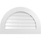 Ekena Millwork Round Top Surface Mount PVC Gable Vent: Functional, w/ 3-1/2"W x 1"P Standard Frame, 30"W x 20"H GVPRT30X2001SF - alternate 1